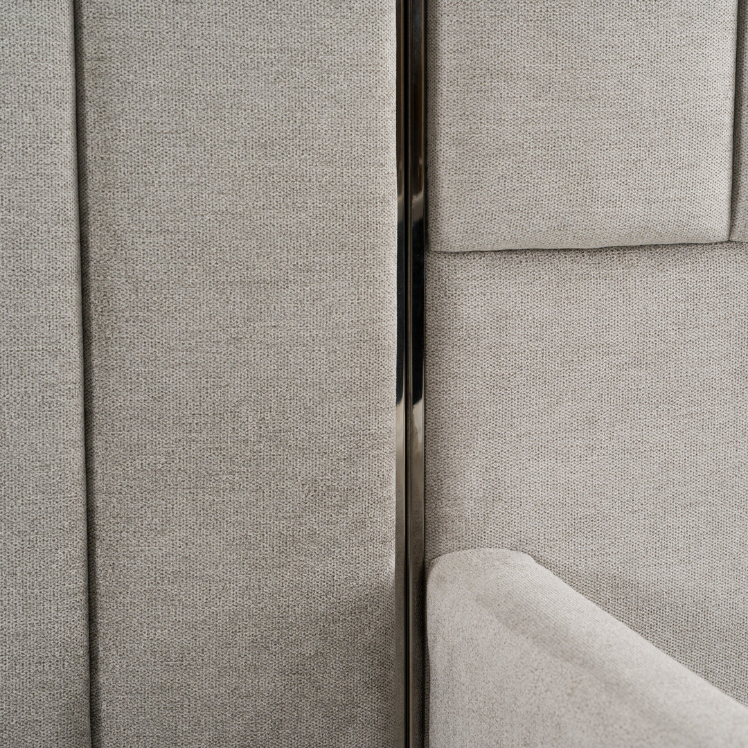 Buckley - Modern Grey  and  Black Stainless Steel Bed