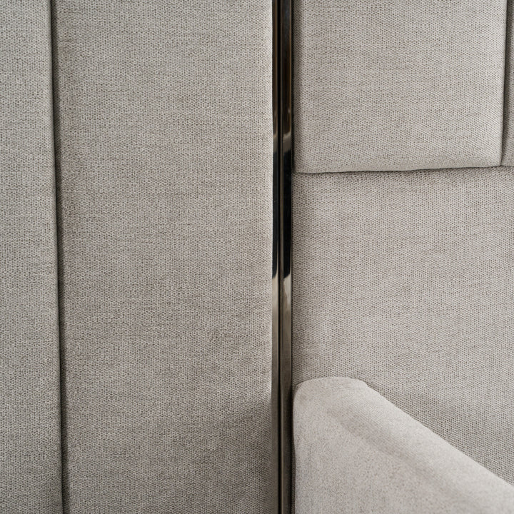 Buckley - Modern Grey  and  Black Stainless Steel Bed