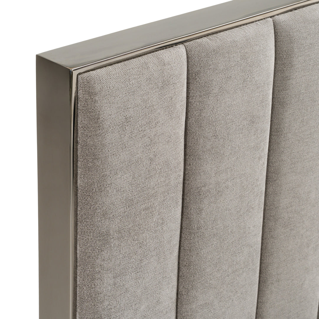 Buckley - Modern Grey  and  Black Stainless Steel Bed