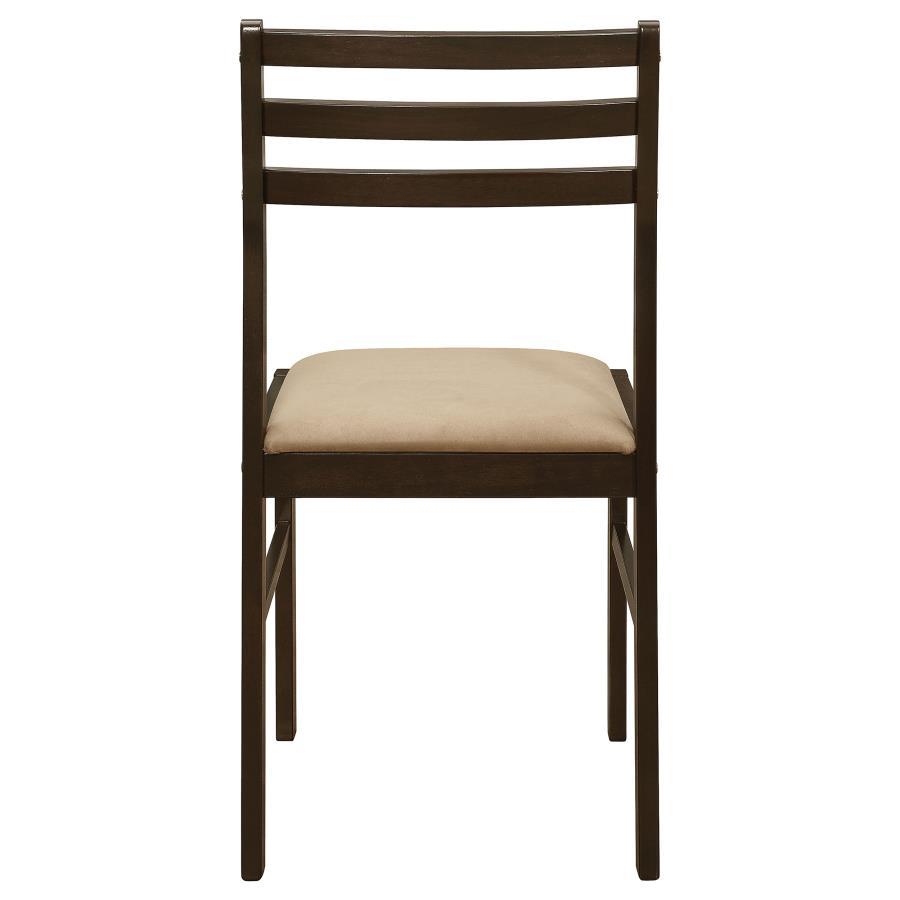 Bucknell - 3 Piece Round Drop Leaf Dining Table Set - Cappuccino 3 - Piece Dining Room Set modern furniture Contempo Furniture