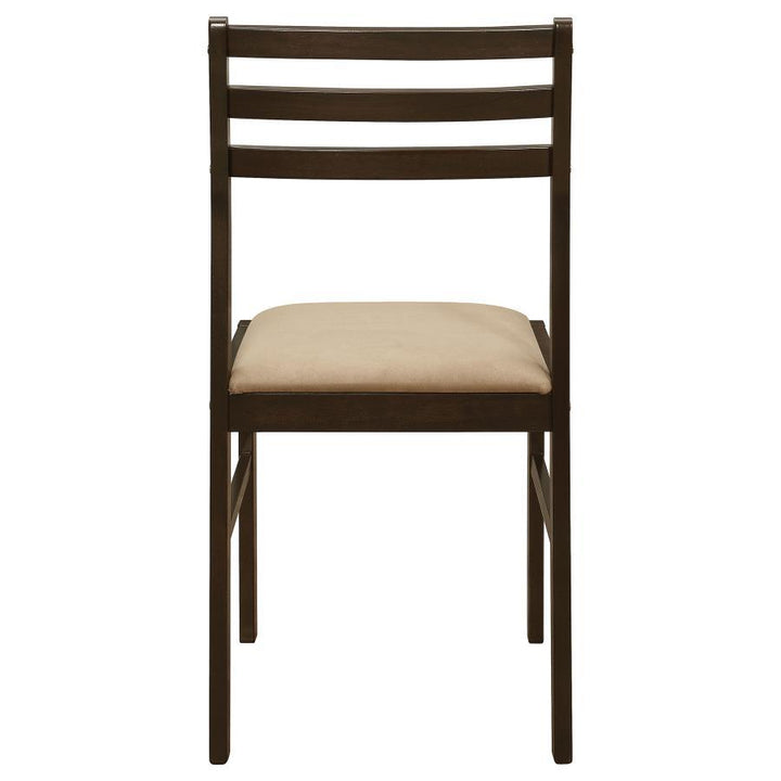 Bucknell - 3 Piece Round Drop Leaf Dining Table Set - Cappuccino 3 - Piece Dining Room Set modern furniture Contempo Furniture