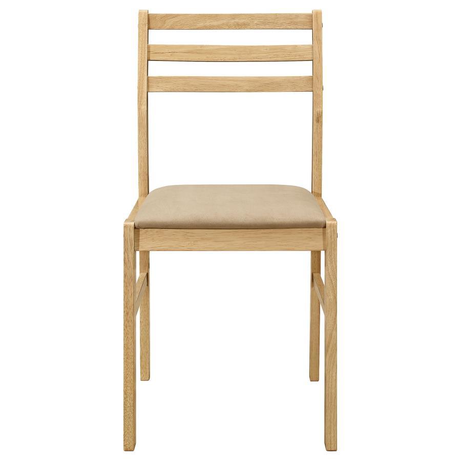 Bucknell - 3 Piece Round Drop Leaf Dining Table Set - Natural 3 - Piece Dining Room Set modern furniture Contempo Furniture