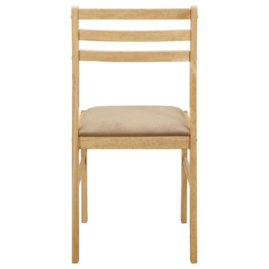 Bucknell - 3 Piece Round Drop Leaf Dining Table Set - Natural 3 - Piece Dining Room Set modern furniture Contempo Furniture