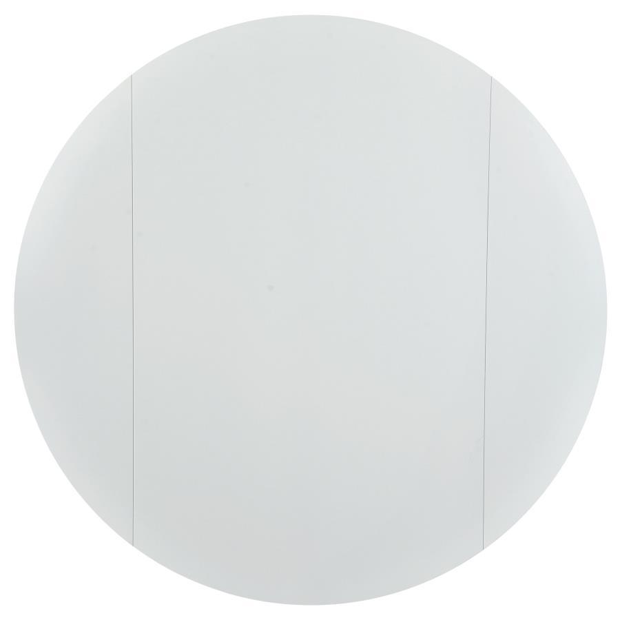 Bucknell - 3 Piece Round Drop Leaf Dining Table Set - White 3 - Piece Dining Room Set modern furniture Contempo Furniture