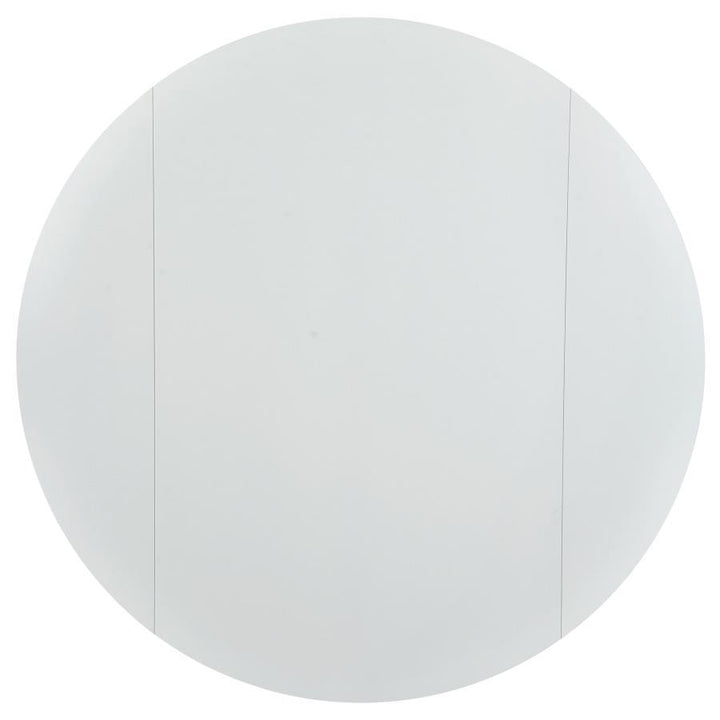 Bucknell - 3 Piece Round Drop Leaf Dining Table Set - White 3 - Piece Dining Room Set modern furniture Contempo Furniture