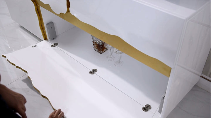 Aspen Modern White &amp; Gold Buffet