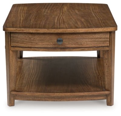 Burkbyer Coffee Table - Light Brown Cocktail Table modern furniture Contempo Furniture