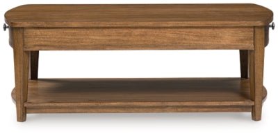 Burkbyer Coffee Table - Light Brown Cocktail Table modern furniture Contempo Furniture