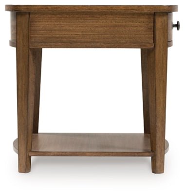 Burkbyer End Table - Light Brown End Table modern furniture Contempo Furniture