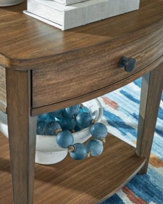 Burkbyer End Table - Light Brown End Table modern furniture Contempo Furniture