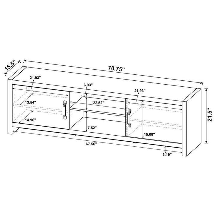 Burke - 2 Door Engineered Wood TV Stand - Gray Driftwood TV Stand modern furniture Contempo Furniture