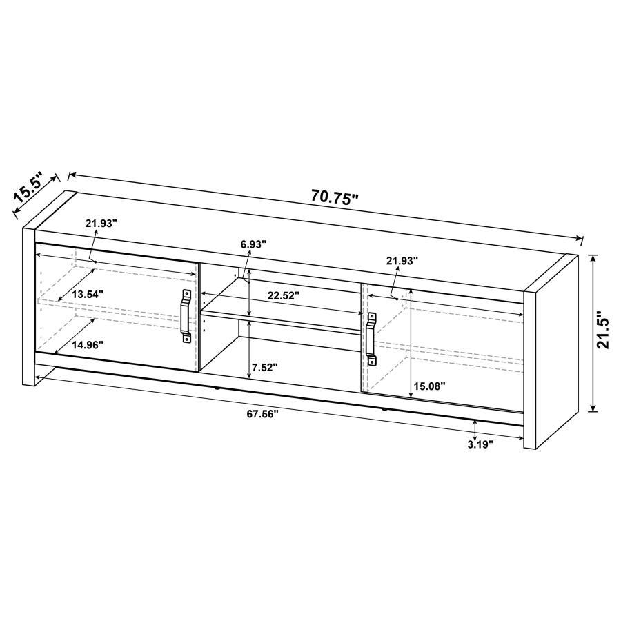Burke - 2 Door Engineered Wood TV Stand - Gray Driftwood TV Stand modern furniture Contempo Furniture