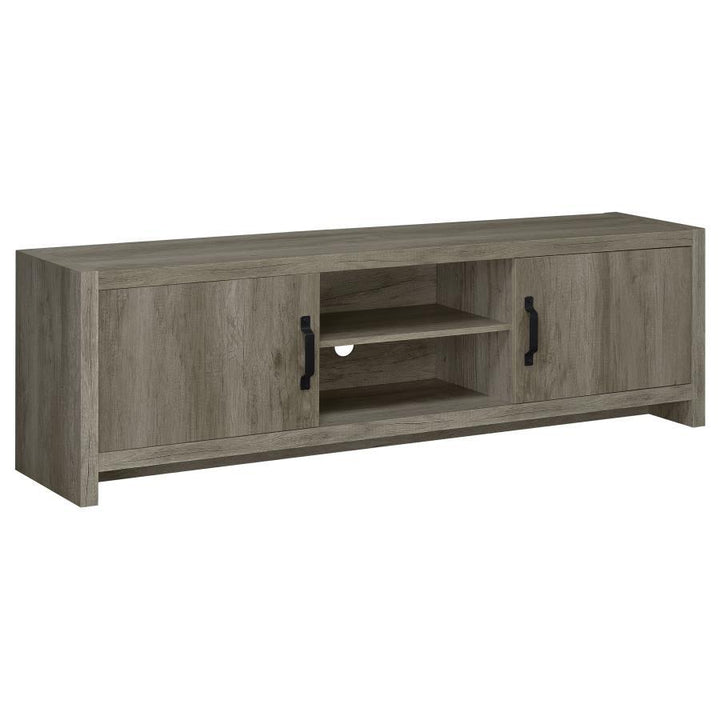 Burke - 2 Door Engineered Wood TV Stand - Gray Driftwood TV Stand modern furniture Contempo Furniture