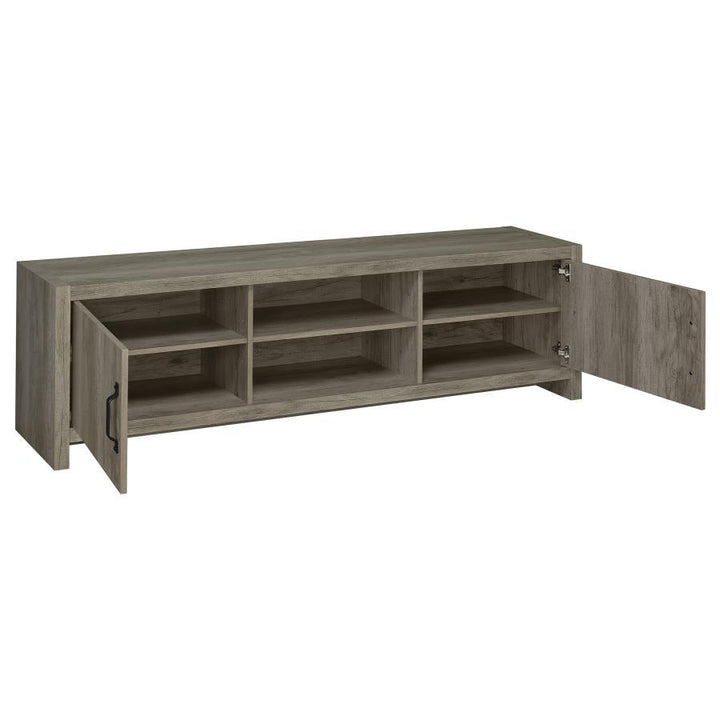 Burke - 2 Door Engineered Wood TV Stand - Gray Driftwood TV Stand modern furniture Contempo Furniture