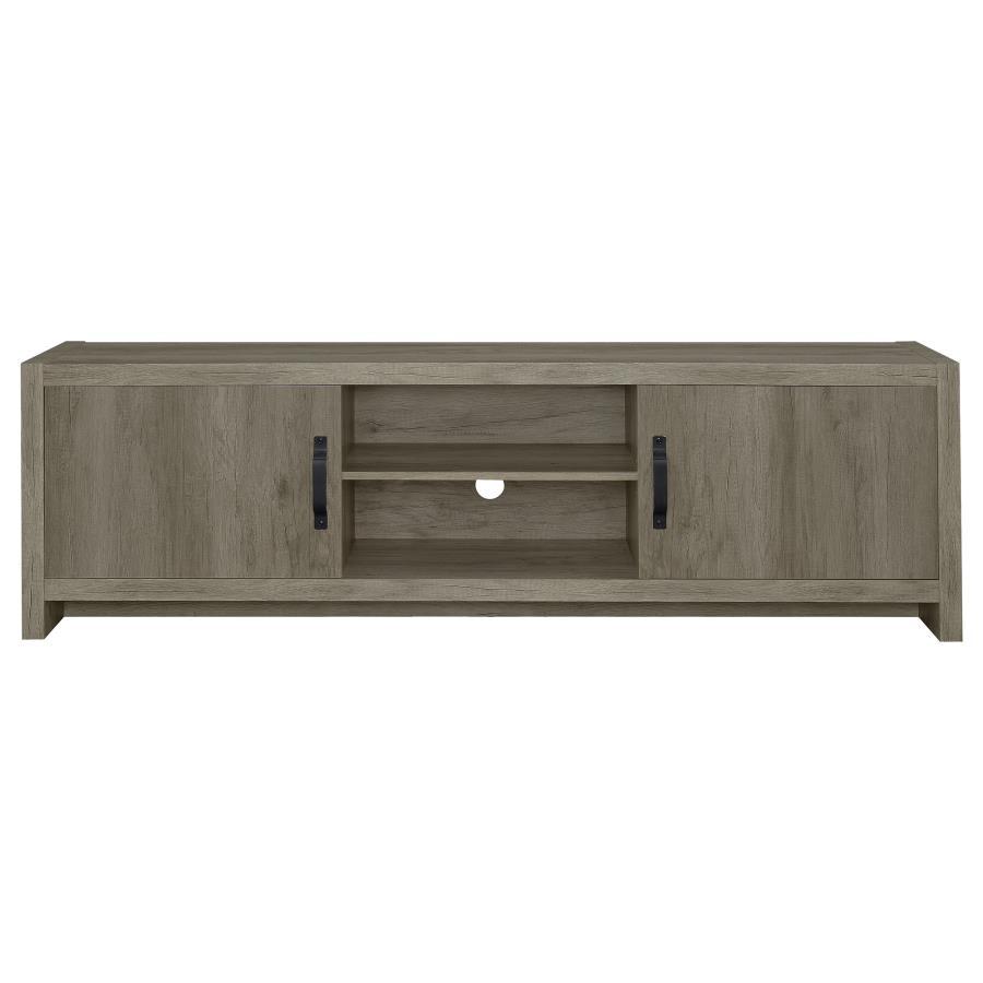 Burke - 2 Door Engineered Wood TV Stand - Gray Driftwood TV Stand modern furniture Contempo Furniture