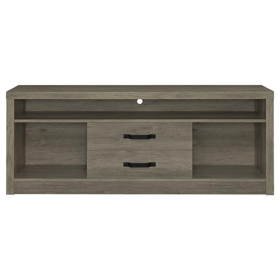 Burke - 2 - Drawer Engineered Wood TV Stand - Gray Driftwood TV Stand modern furniture Contempo Furniture