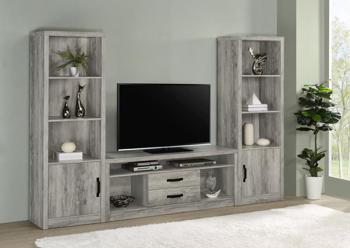 Burke - 2 - Drawer Engineered Wood TV Stand - Gray Driftwood TV Stand modern furniture Contempo Furniture