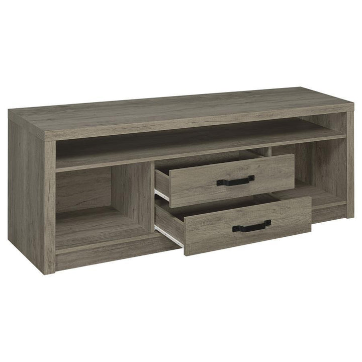 Burke - 2 - Drawer Engineered Wood TV Stand - Gray Driftwood TV Stand modern furniture Contempo Furniture