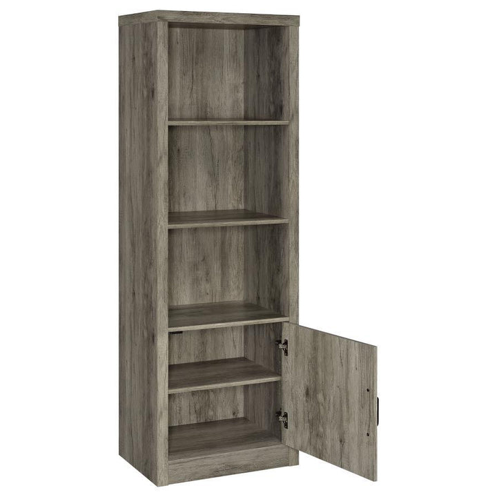 Burke - 3 - Shelf Engineered Wood Media Tower - Gray Driftwood Piers modern furniture Contempo Furniture