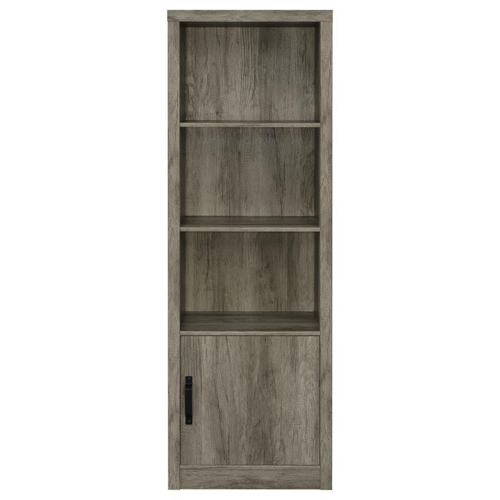 Burke - 3 - Shelf Engineered Wood Media Tower - Gray Driftwood Piers modern furniture Contempo Furniture