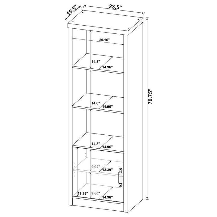 Burke - 3 - Shelf Engineered Wood Media Tower - Gray Driftwood Piers modern furniture Contempo Furniture