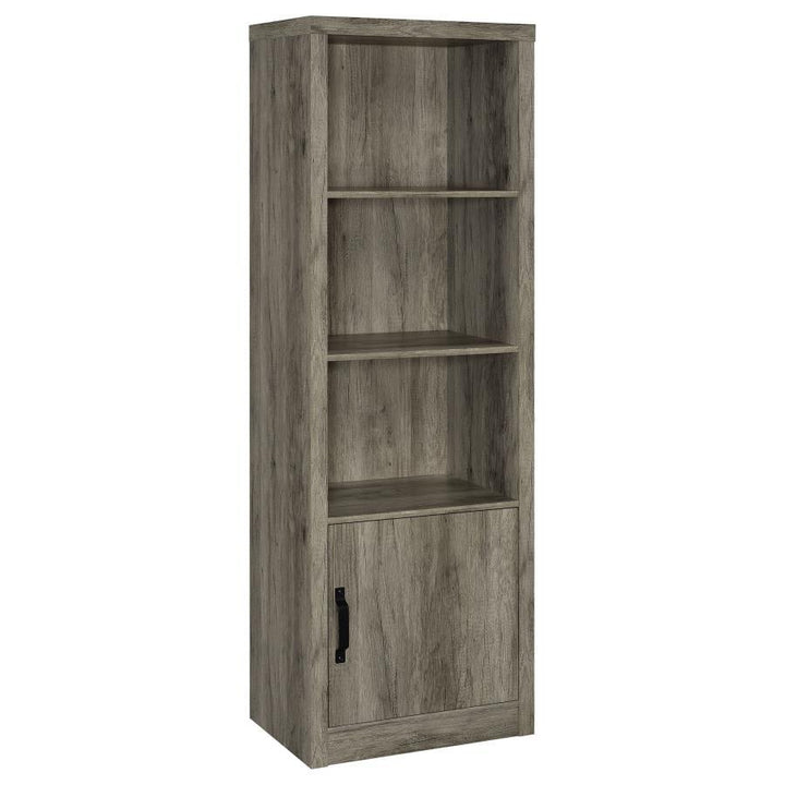 Burke - 3 - Shelf Engineered Wood Media Tower - Gray Driftwood Piers modern furniture Contempo Furniture