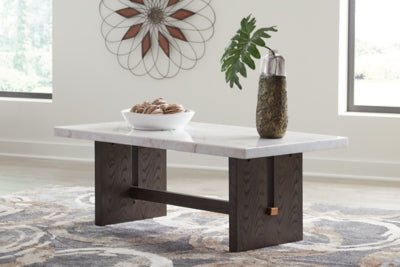 Burkhaus Coffee Table - White Cocktail Table modern furniture Contempo Furniture