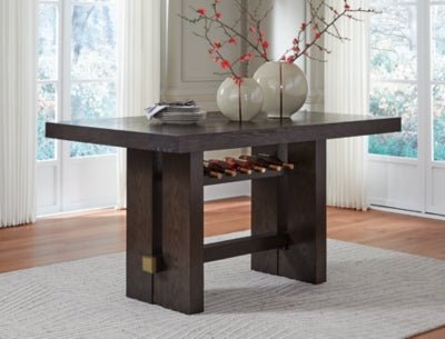 Burkhaus Counter Height Dining Table - Dark Brown Counter Table modern furniture Contempo Furniture