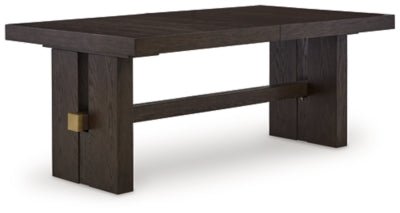 Burkhaus Dining Extension Table - Dark Brown Dining Table with Extensions modern furniture Contempo Furniture
