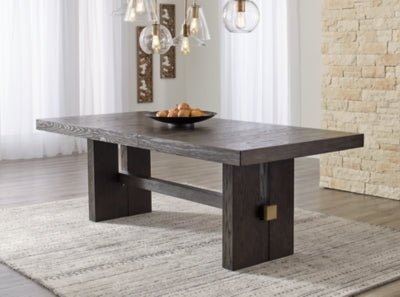 Burkhaus Dining Extension Table - Dark Brown Dining Table with Extensions modern furniture Contempo Furniture