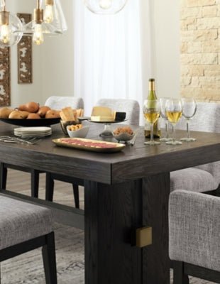 Burkhaus Dining Extension Table - Dark Brown Dining Table with Extensions modern furniture Contempo Furniture