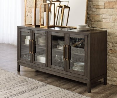Burkhaus Dining Server - Dark Brown Server modern furniture Contempo Furniture
