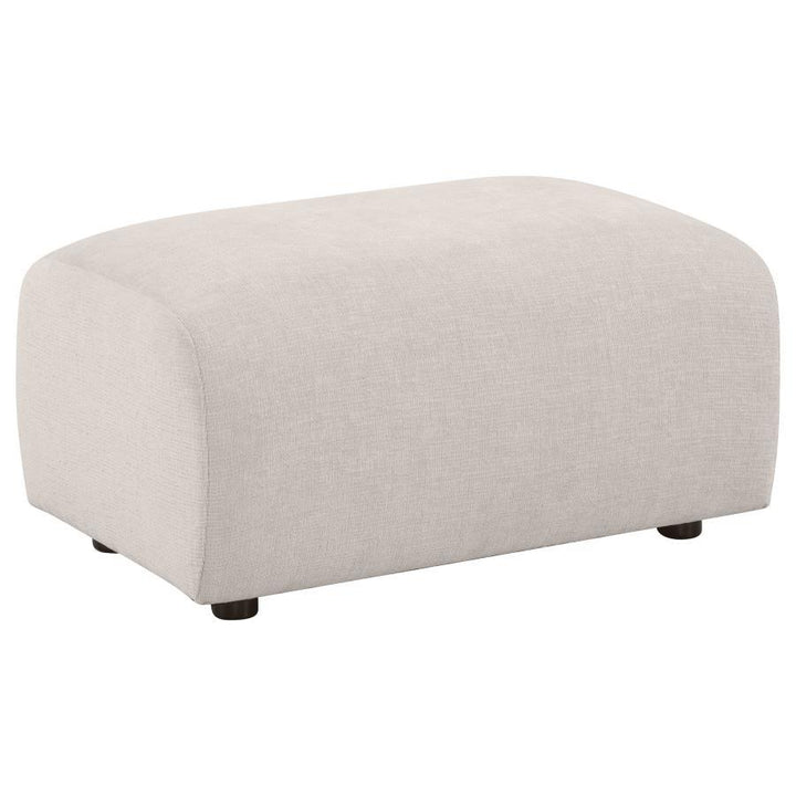 Burnett - 4 Piece Chenille Upholstered Sofa Set - Ivory 4 - Piece Living Room Set modern furniture Contempo Furniture