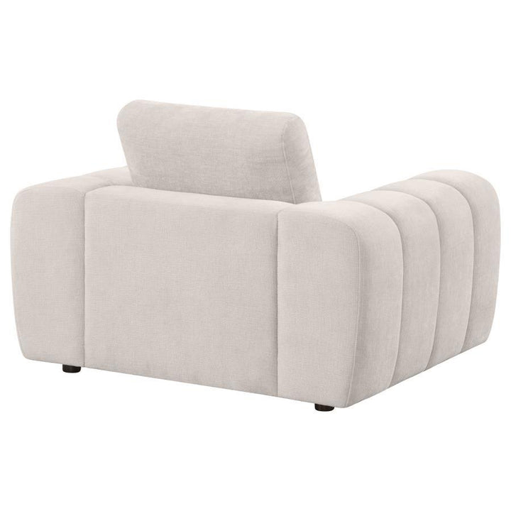 Burnett - Chenille Upholstered Accent Chair - Ivory Arm Chair modern furniture Contempo Furniture