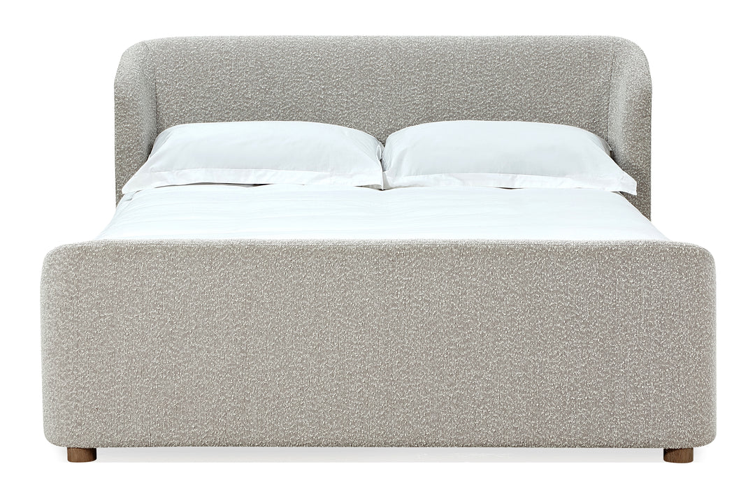 Modus Furniture Mqnbh5 Kiki Upholstered Platform Bed In Cotton Ball Boucle