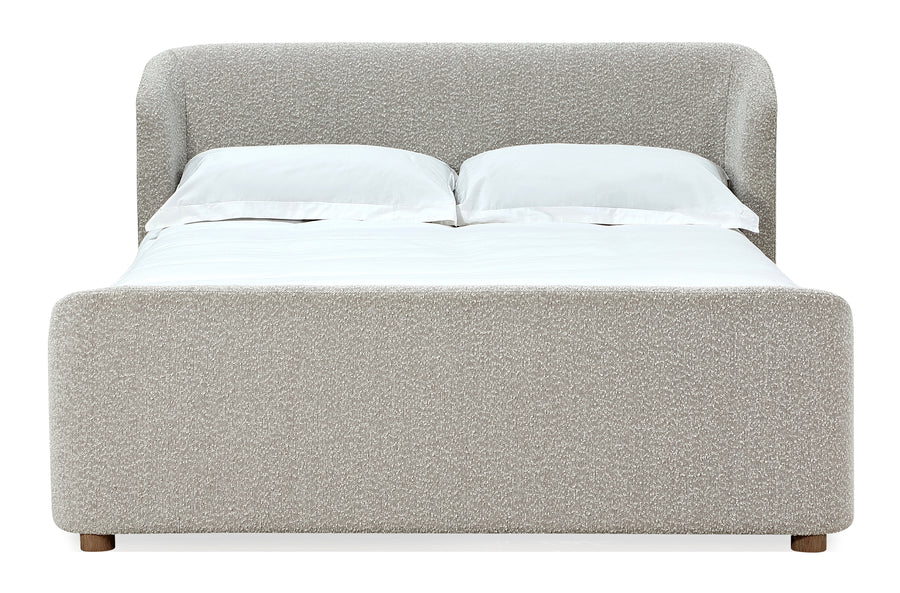 Modus Furniture Mqnbh4 Kiki Upholstered Platform Bed In Cotton Ball Boucle