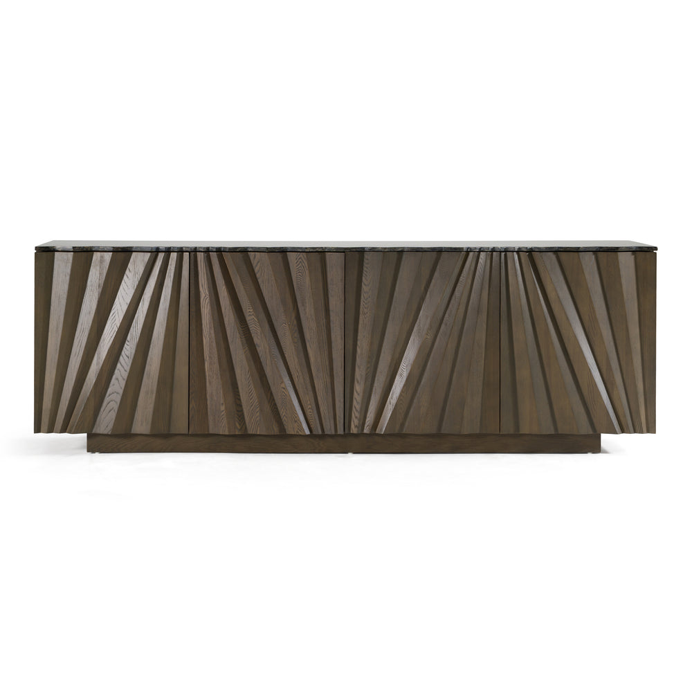 Byer - Modern Grey Ash + Marble Buffet