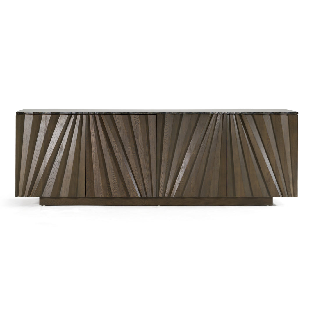 Byer - Modern Grey Ash + Marble Buffet