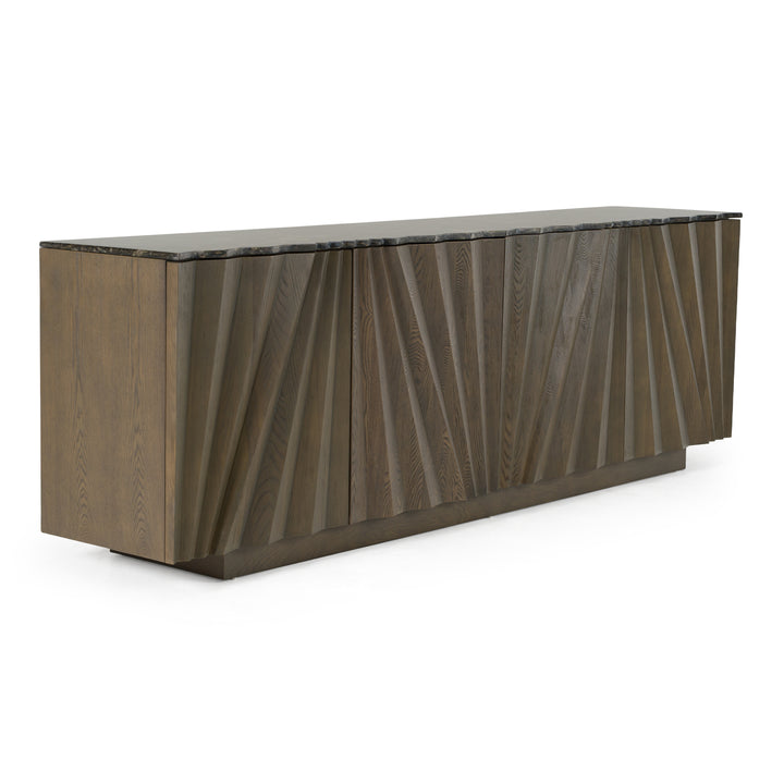 Byer - Modern Grey Ash + Marble Buffet