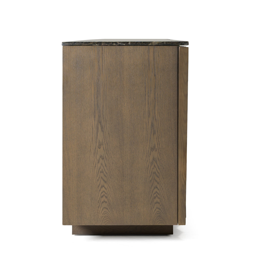 Byer - Modern Grey Ash + Marble Buffet