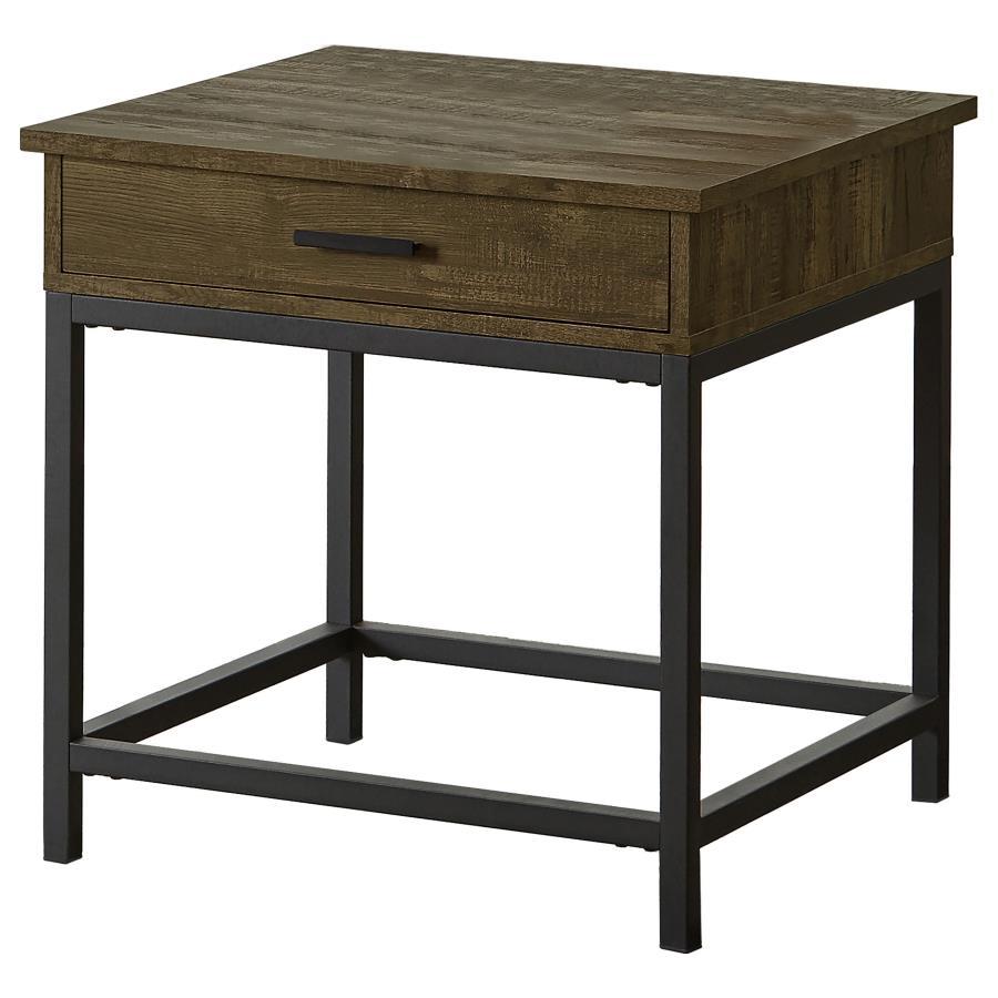 Byers - 2 Piece Lift Top Coffee And End Table Set - Brown Oak Coffee Table Set modern furniture Contempo Furniture