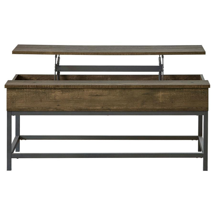 Byers - Engineered Wood Lift Top Coffee Table - Brown Oak Coffee Table modern furniture Contempo Furniture