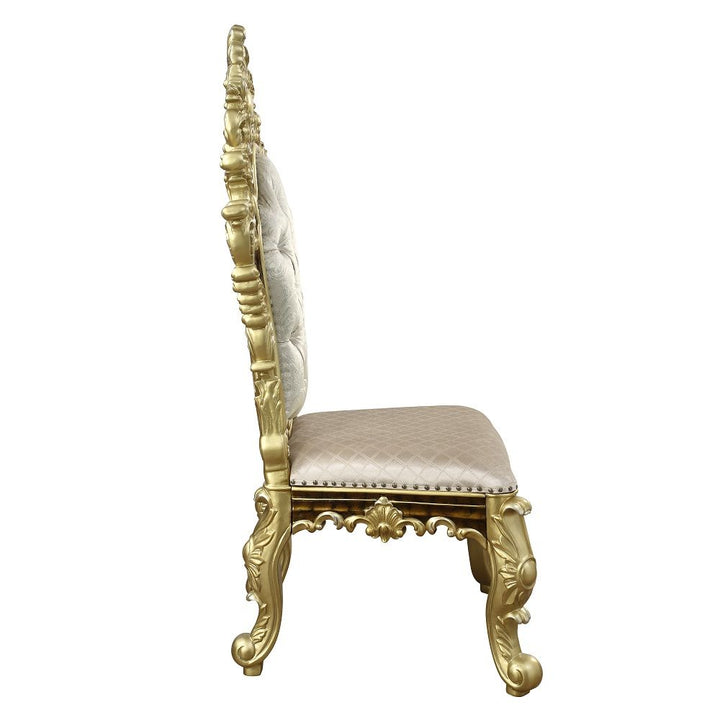 Desiderius - Side Chair Set of 2) - Antique Gold & Hand-Painted Brown