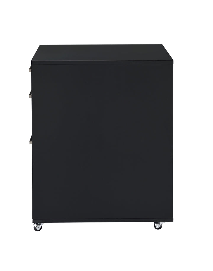 Coleen - High Gloss Cabinet - Black / Chrome