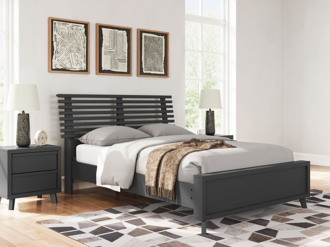 Danziar - Full Slat Panel Bed - Black by Ashley Furniture product image