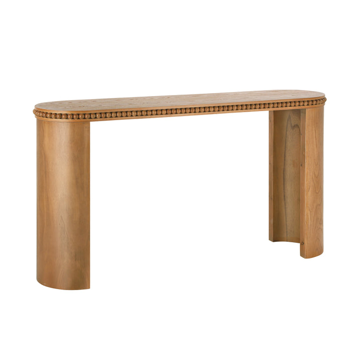 mirod-vintage-console-table-with-beaded-trim-natural-wood-veneer-finish