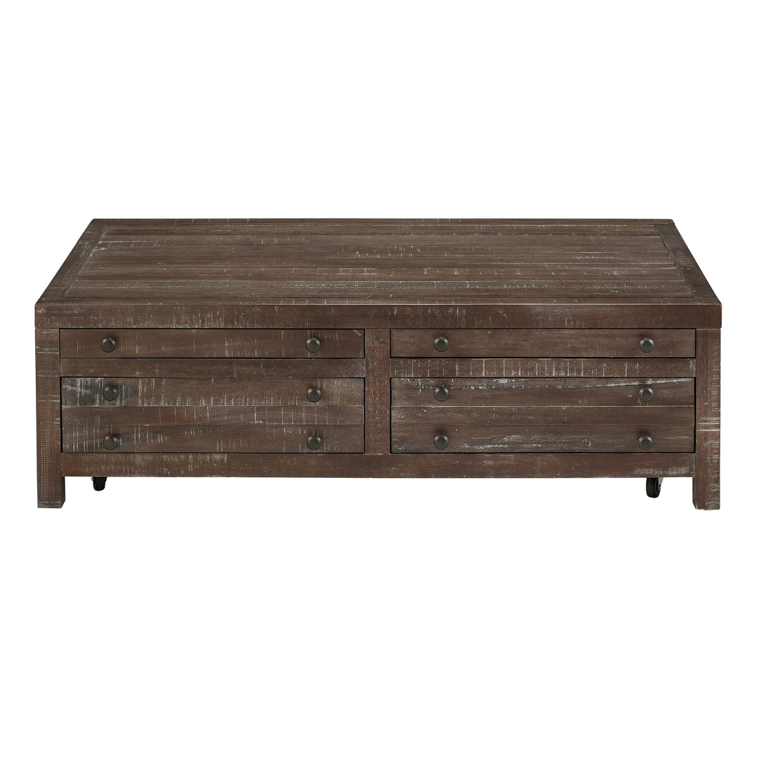 Modus Furniture 8T0621 Townsend Solid Wood Castered Coffee Table In Java