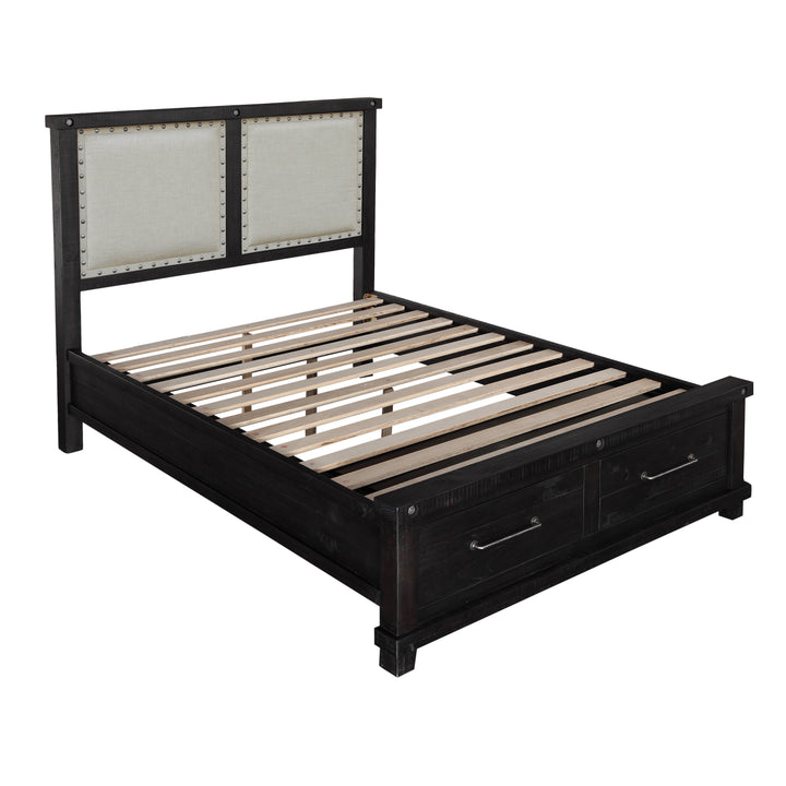 Modus Furniture 7Yc9S5 Yosemite Upholstered Footboard Storage Bed In Cafe