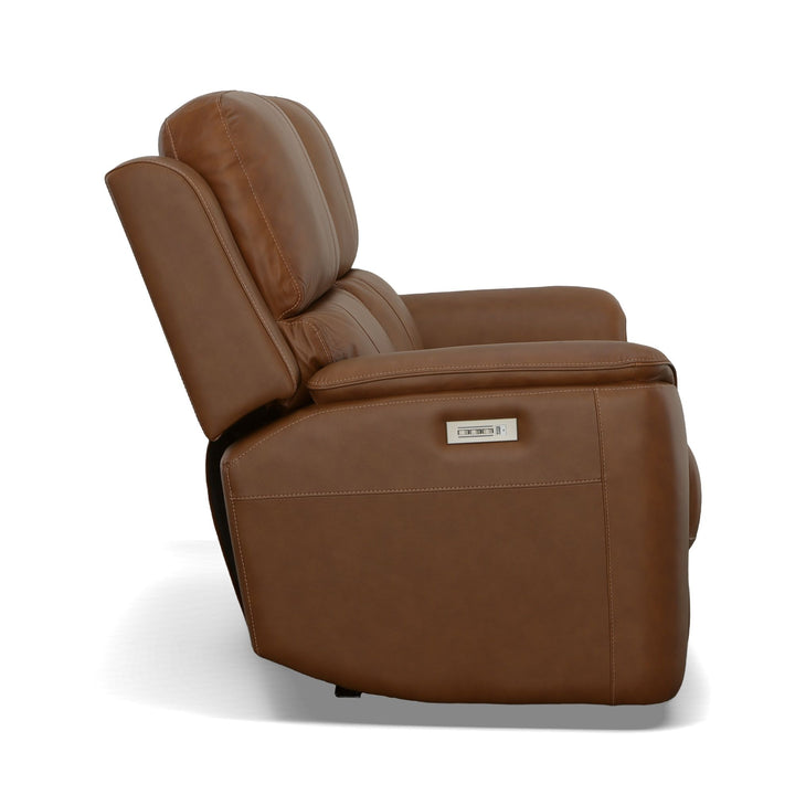 flexsteel-henry-leather-power-reclining-loveseat-caramel