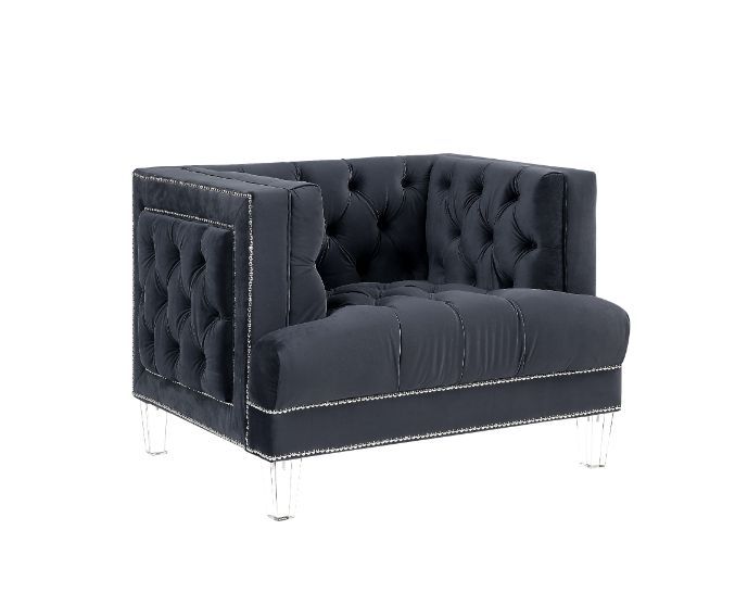 Ansario - Chair - Charcoal Velvet